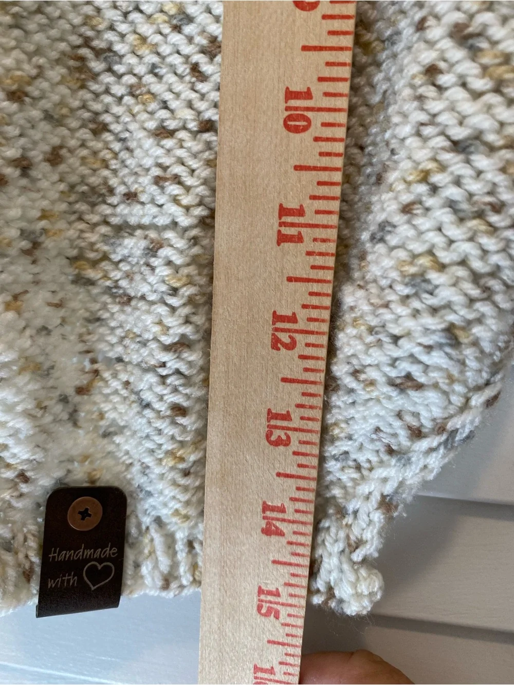 Dog Sweater Hand Knitted Size XS/S Natural Tones Stretches NEW